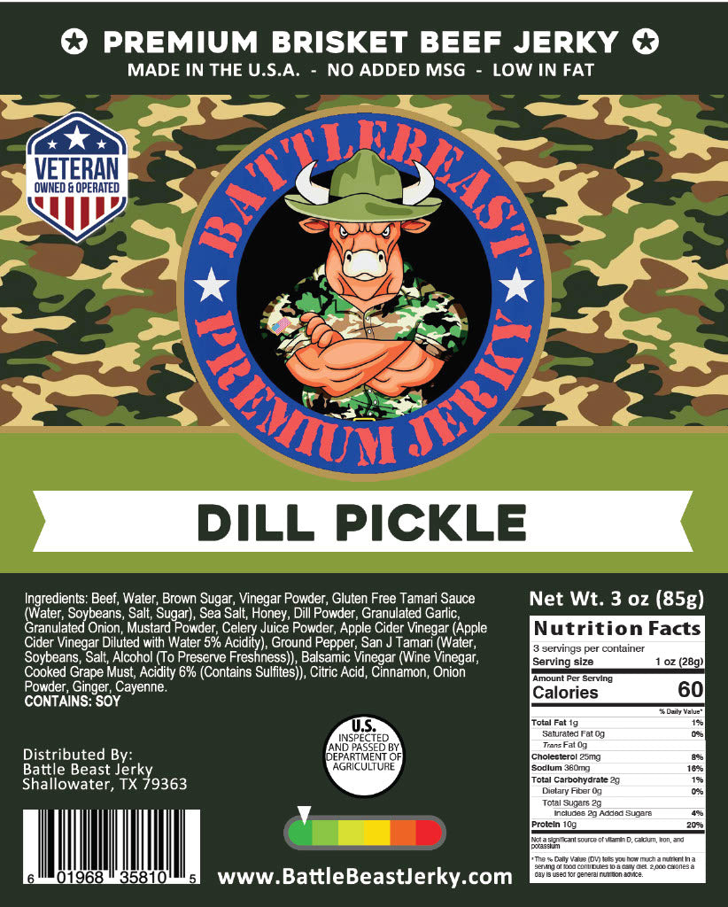 Dill Pickle Tender Brisket Jerky
