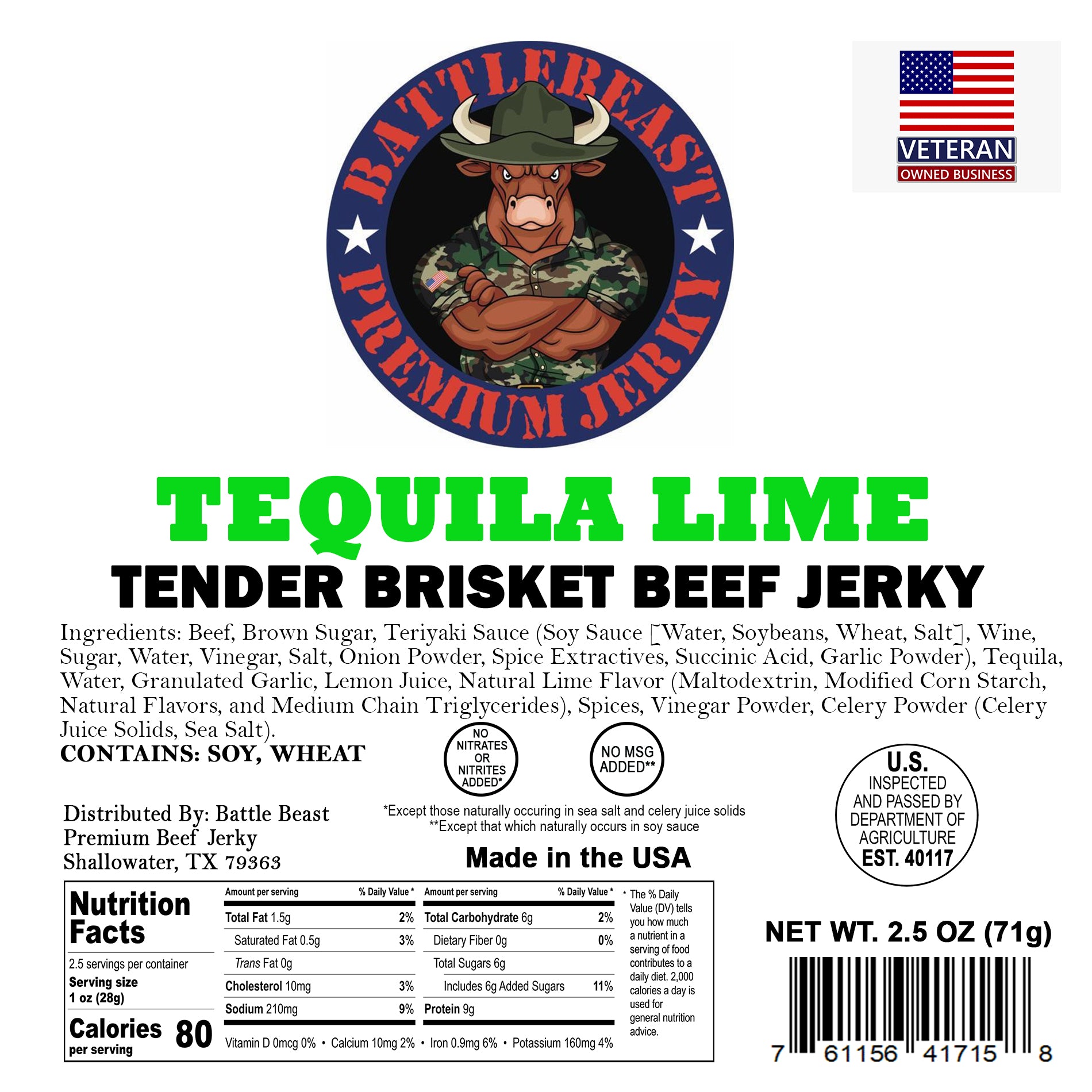 Tequila Lime Tender Brisket Jerky