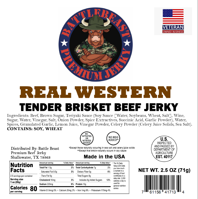 Real Western Brisket Jerky